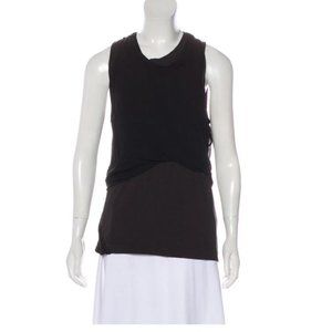 3.1 Phillip Lim Black Sleeveless Silk-Accented Blouse Size: XS | US 2